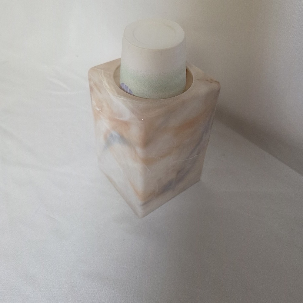 Vintage 3 oz. Dixie Cup Bathroom Dispenser Pop Up Plastic Faux Marble Design